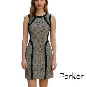 Parker Women's Black Cream BodyCon Party Date Night Dress NWT Size S